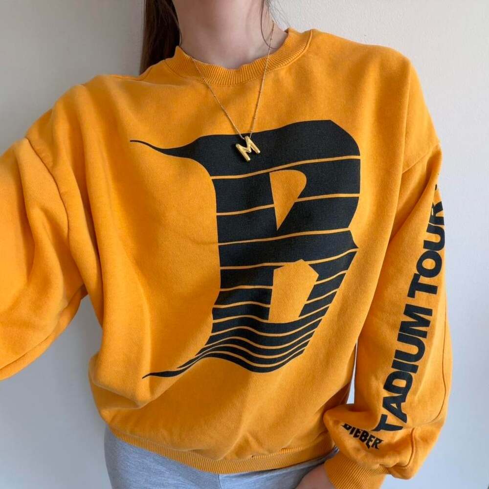 H&M Women's Yellow and Orange Sweatshirt